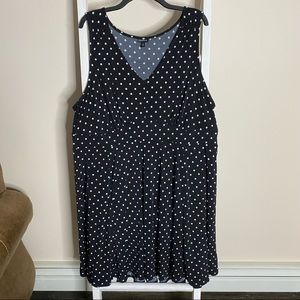 Torrid Black & white polka dot studio knit skater dress. Size 4.